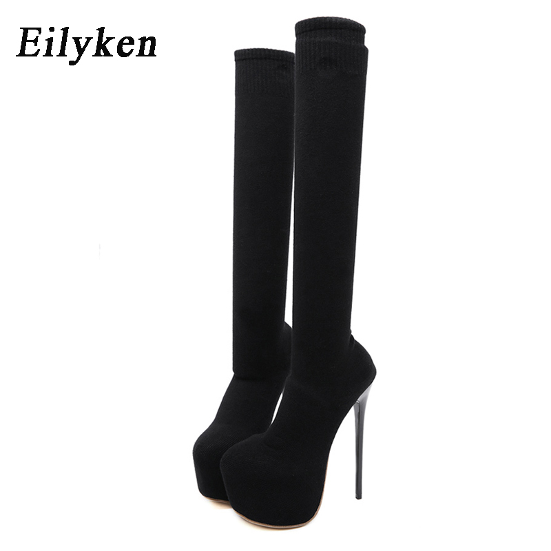 Knee High Sock Women - Eilyken 여성용 플랫폼 힐, 무릎 위,