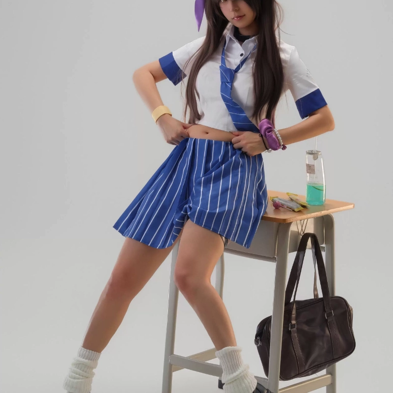 Knee High Sock Women - 나가 코스프레 의상 JK 유니폼 네이비