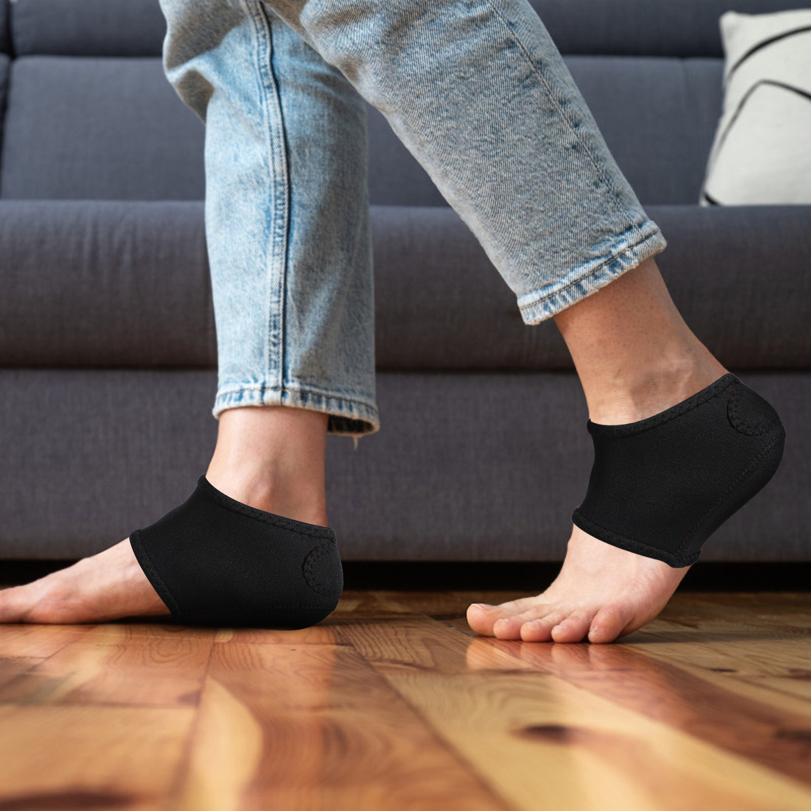 Ankle Brace Sock - 1켤레, 발 관리용 양말, 보습 효과,