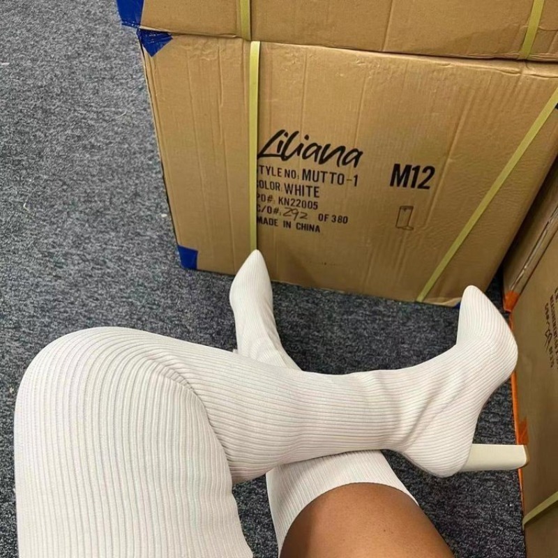 여성 패션 섹시 오버니 부츠 허벅지까지 오는 뾰족코 리 - Knee High Sock Women 리뷰 및 가격