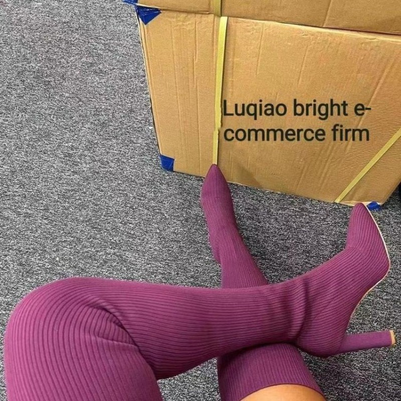 여성 패션 섹시 오버니 부츠 허벅지까지 오는 뾰족코 리 - Knee High Sock Women 리뷰 및 가격