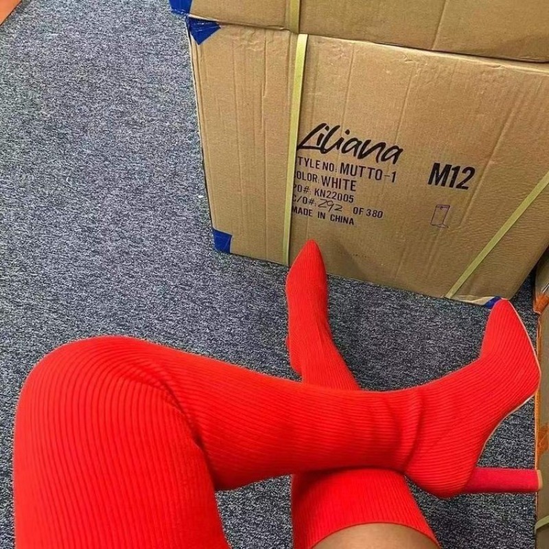 여성 패션 섹시 오버니 부츠 허벅지까지 오는 뾰족코 리 - Knee High Sock Women 리뷰 및 가격