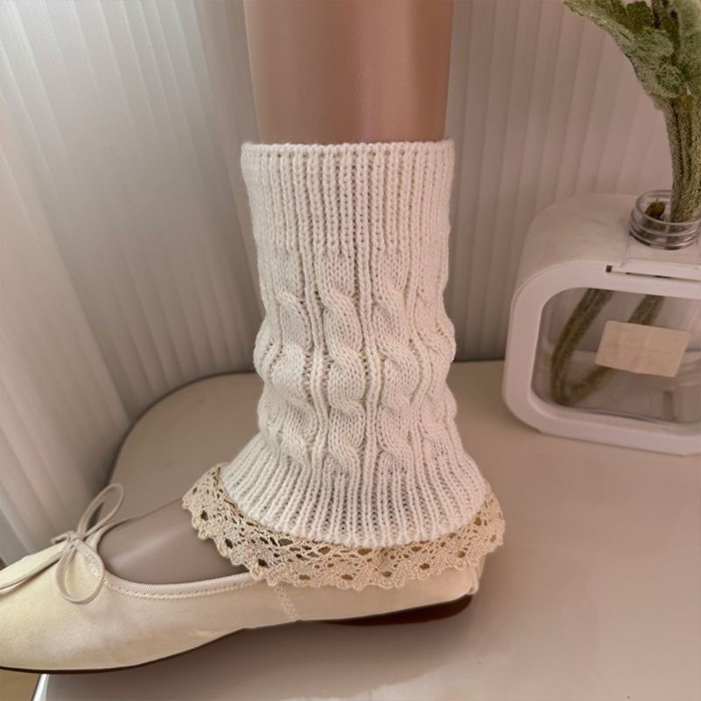 빈티지 레이스 러플 밑단 니트 레그 워머, 넉넉한 핏의 - Boot Sock Slouchy 리뷰 및 가격