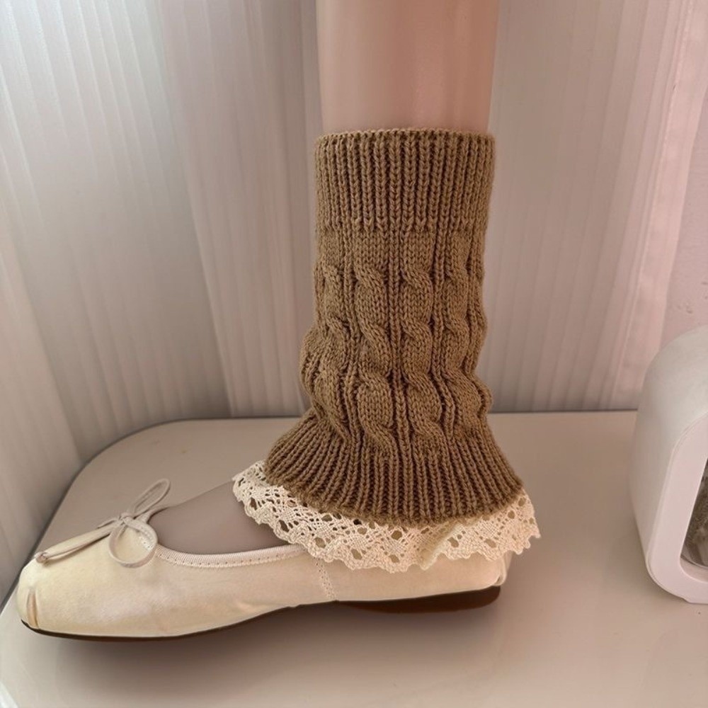 빈티지 레이스 러플 밑단 니트 레그 워머, 넉넉한 핏의 - Boot Sock Slouchy 리뷰 및 가격
