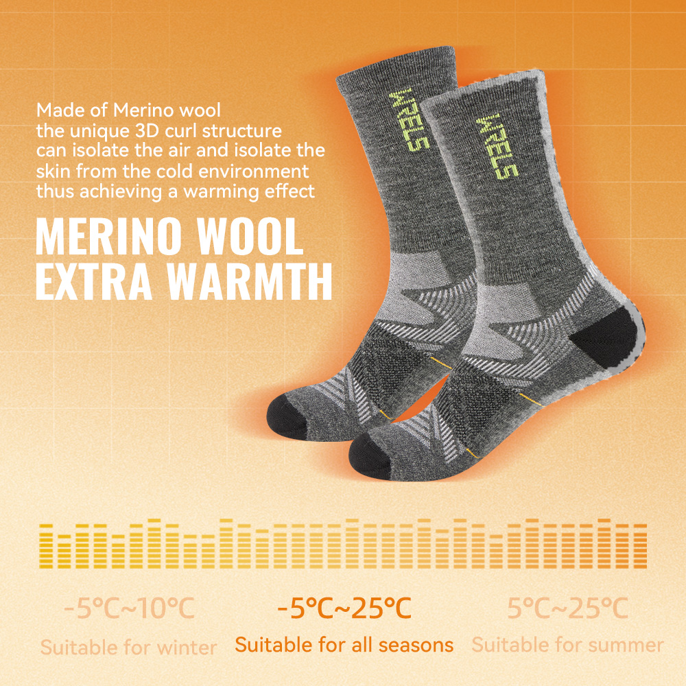 WRELS 1/2/3 쌍 메리노 울 하이킹 양말 통기성 - Wool Hiking Sock 리뷰 및 가격