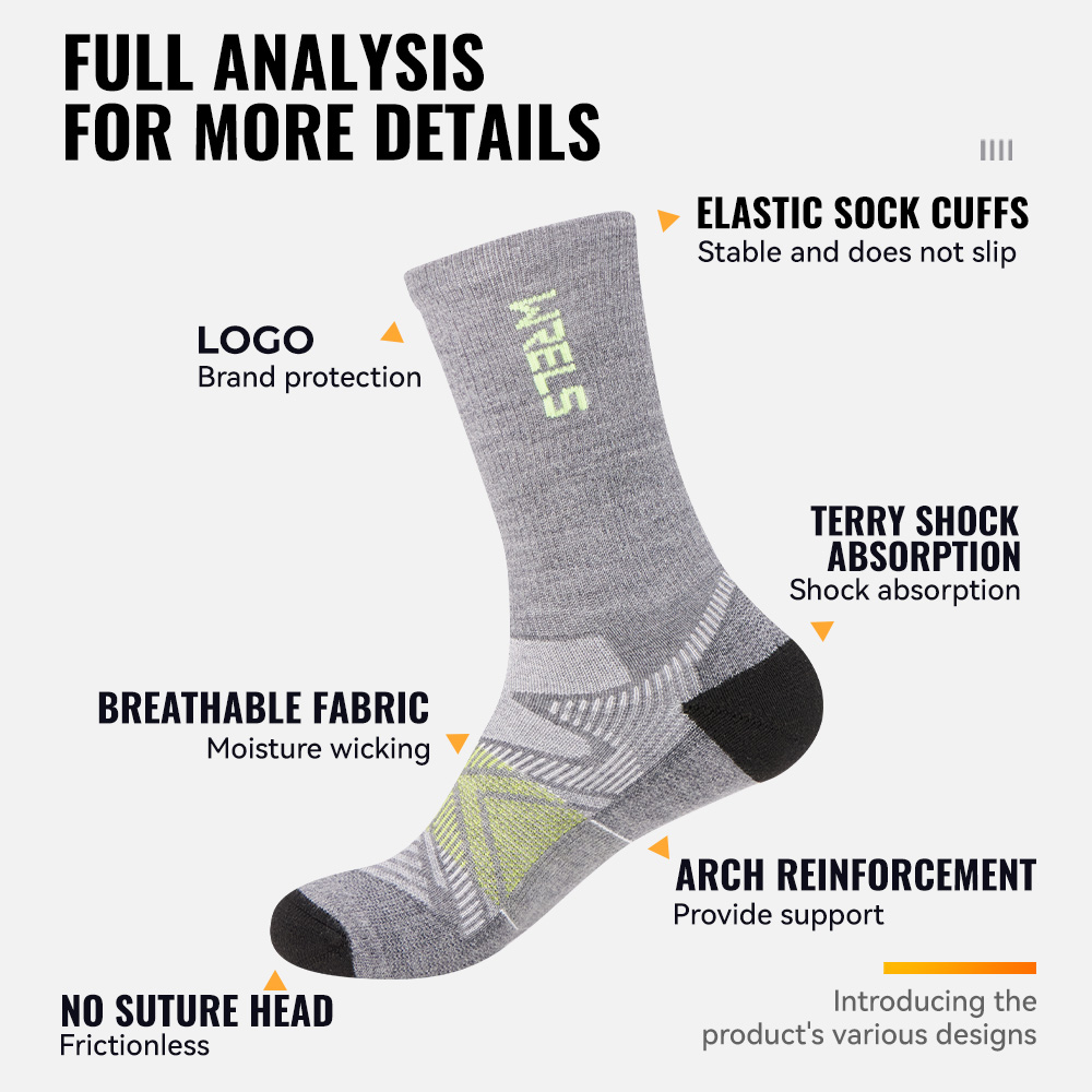 WRELS 1/2/3 쌍 메리노 울 하이킹 양말 통기성 - Wool Hiking Sock 리뷰 및 가격