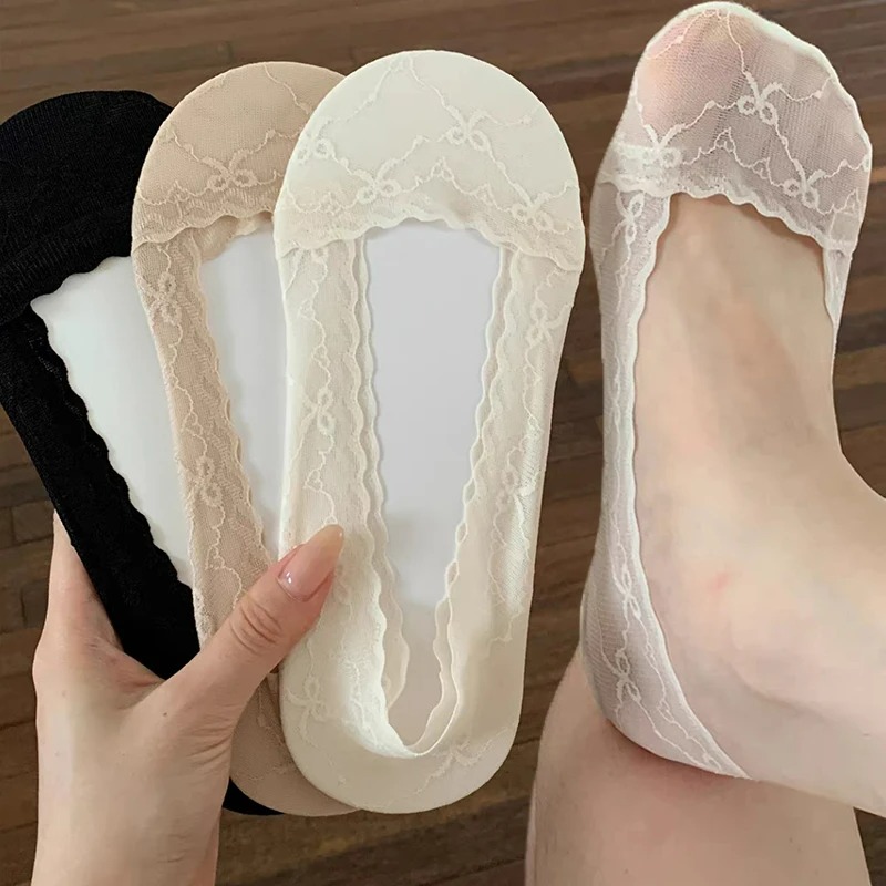 여성용 보우 레이스 트림 보트 양말, 로우 컷 노쇼 양 - Invisibility Sock Loafer 리뷰 및 가격