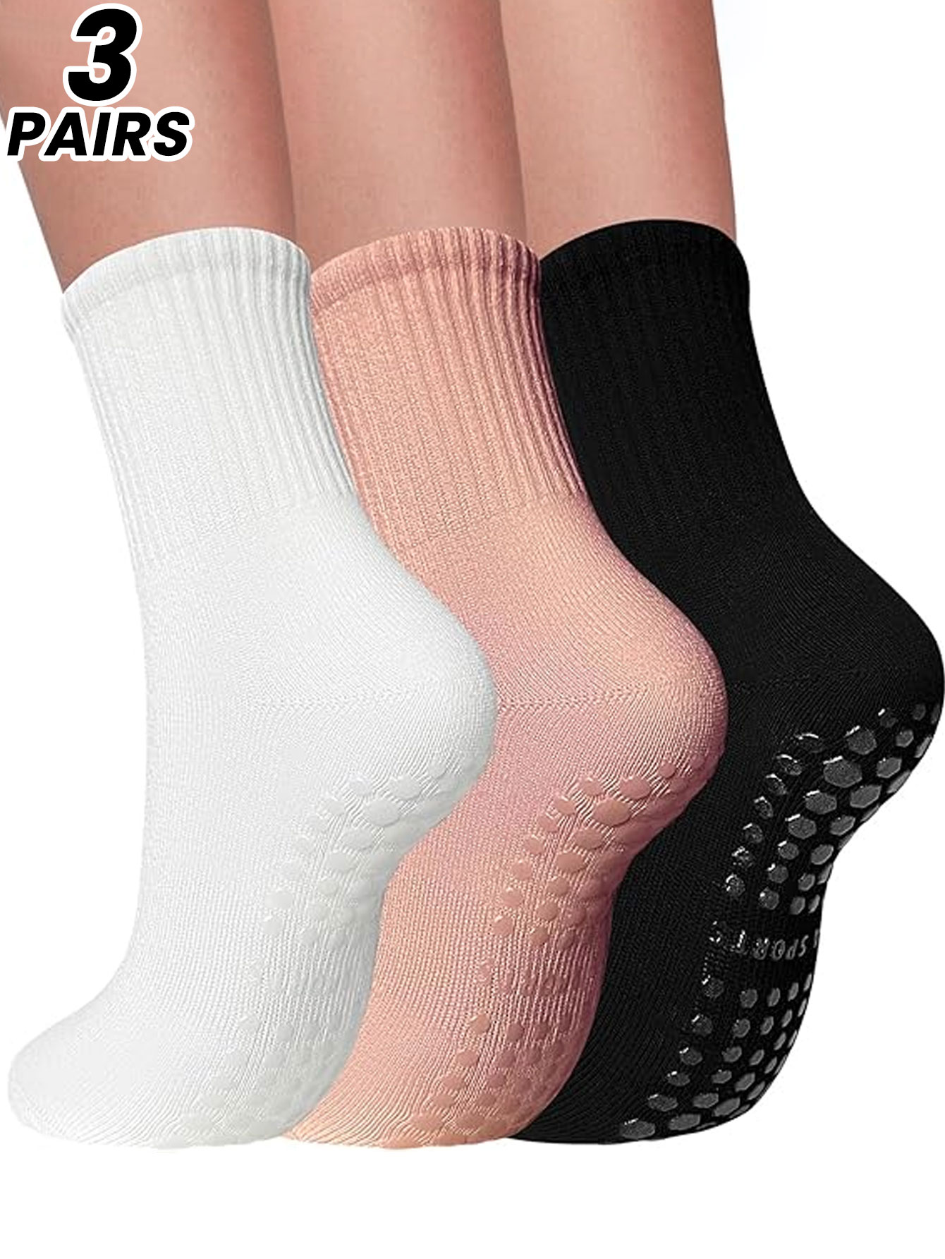 여성용 전문 요가 양말 3켤레, 실내 성인 스포츠용 미 - Grip Sock Yoga 리뷰 및 가격