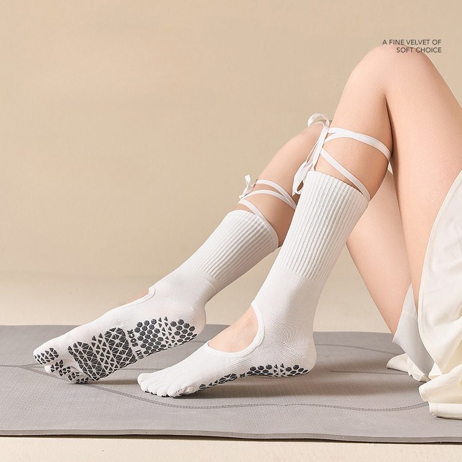 여성용 레이스업 그립 요가 양말, 필라테스 및 발레용, - Grip Sock Yoga 리뷰 및 가격